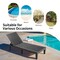 Costway Patio Lounge Chair Chaise Recliner Weather Resistant Adjustable Brown\Black